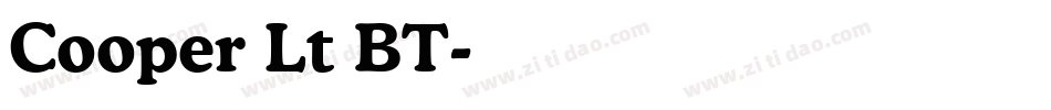 Cooper Lt BT字体转换